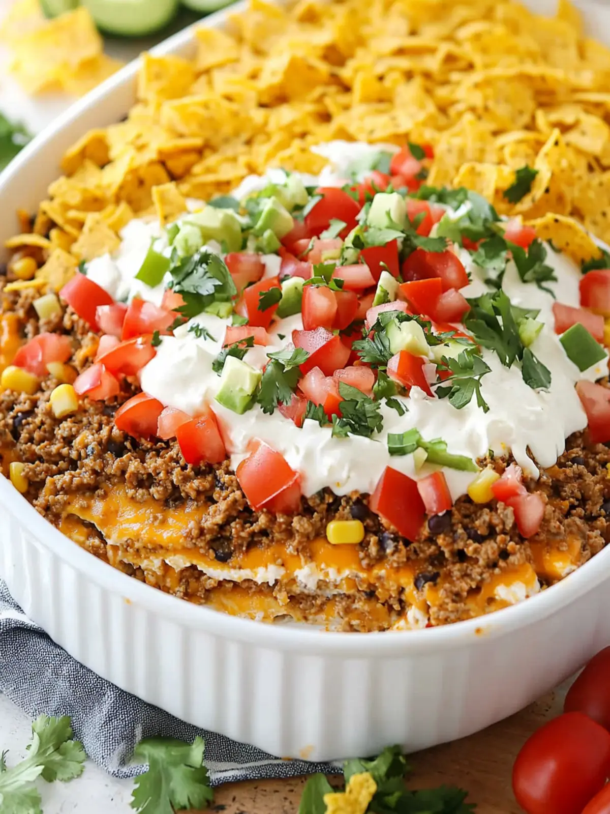 Layered Taco Dip with Caramelized Corn for Ultimate Flavor 2 Layered Taco Dip