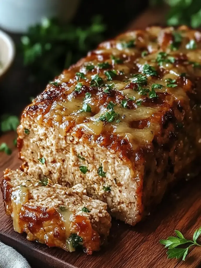 Garlic Parmesan Chicken Meatloaf