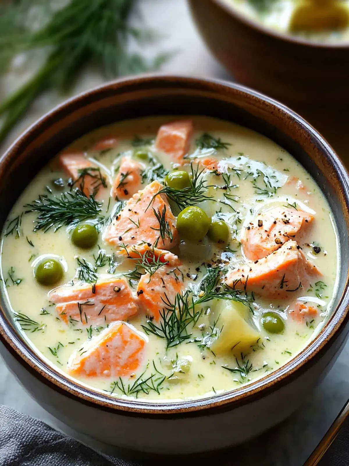 Creamy Dill Salmon Soup