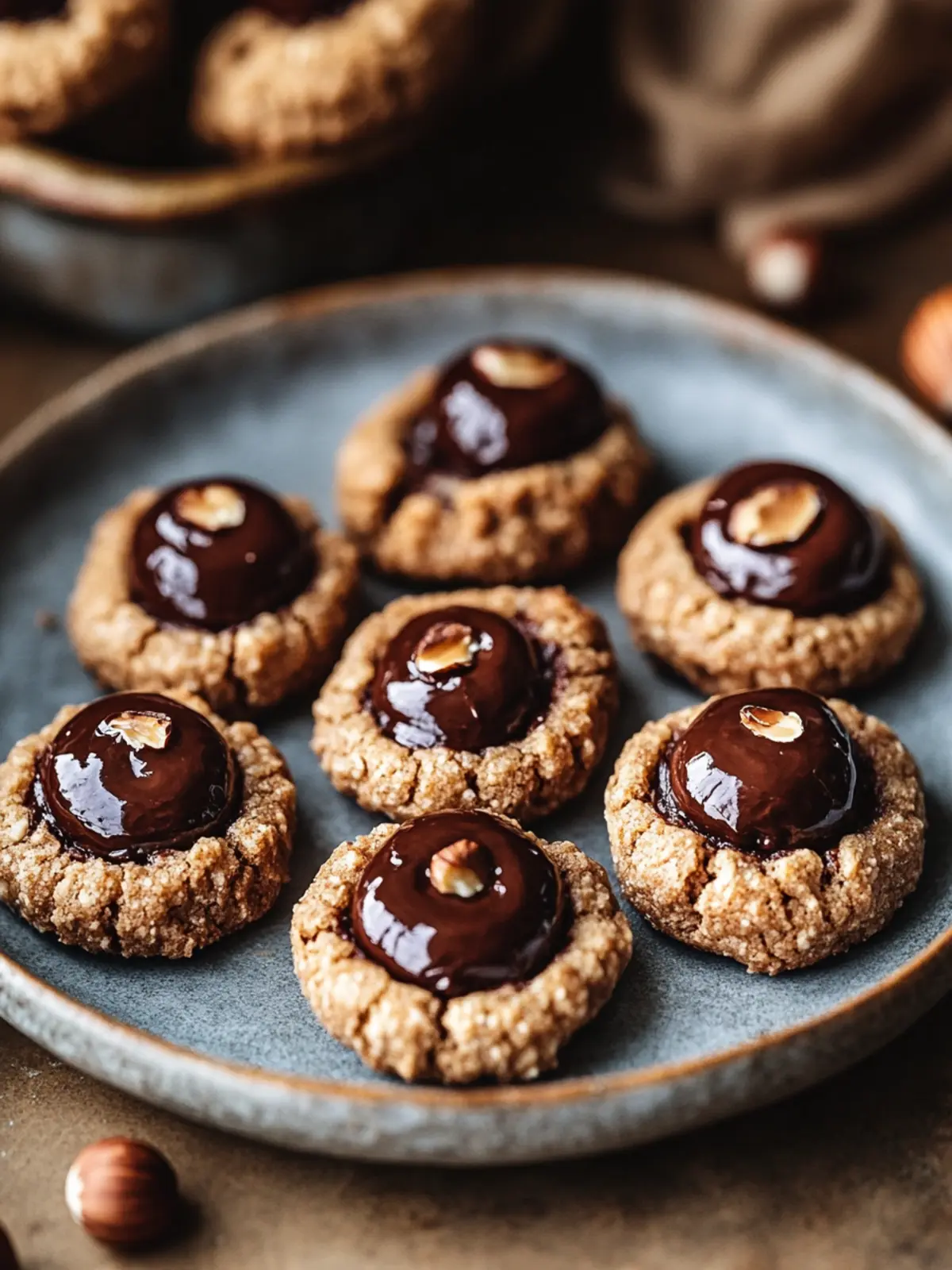 Irresistible Chocolate Hazelnut Thumbprint Cookies Recipe 4 Chocolate Hazelnut Thumbprint Cookies