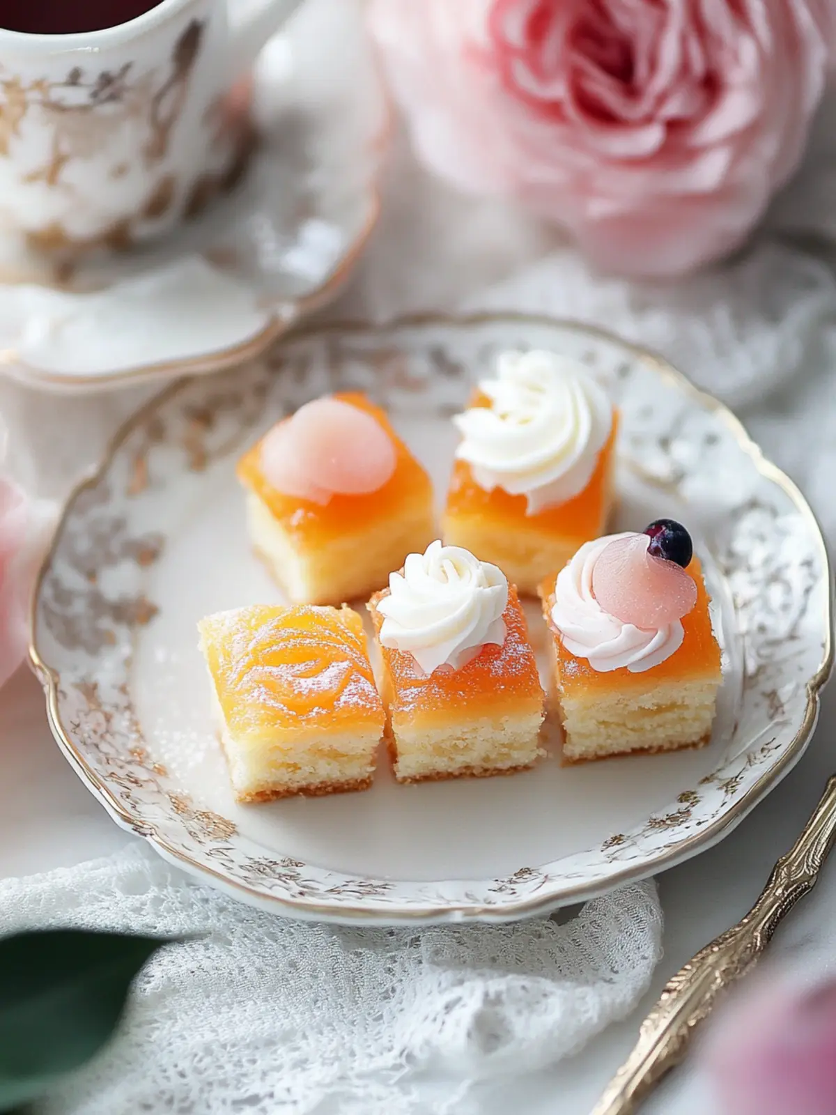 Decadent Apricot Cream Cheese Petit Fours You'll Love 4 Petit Fours