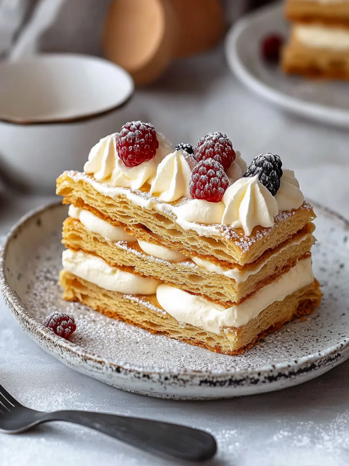 Mille Feuille Delight: Flaky Puff Pastry with Creamy Bliss 5 Mille Feuille