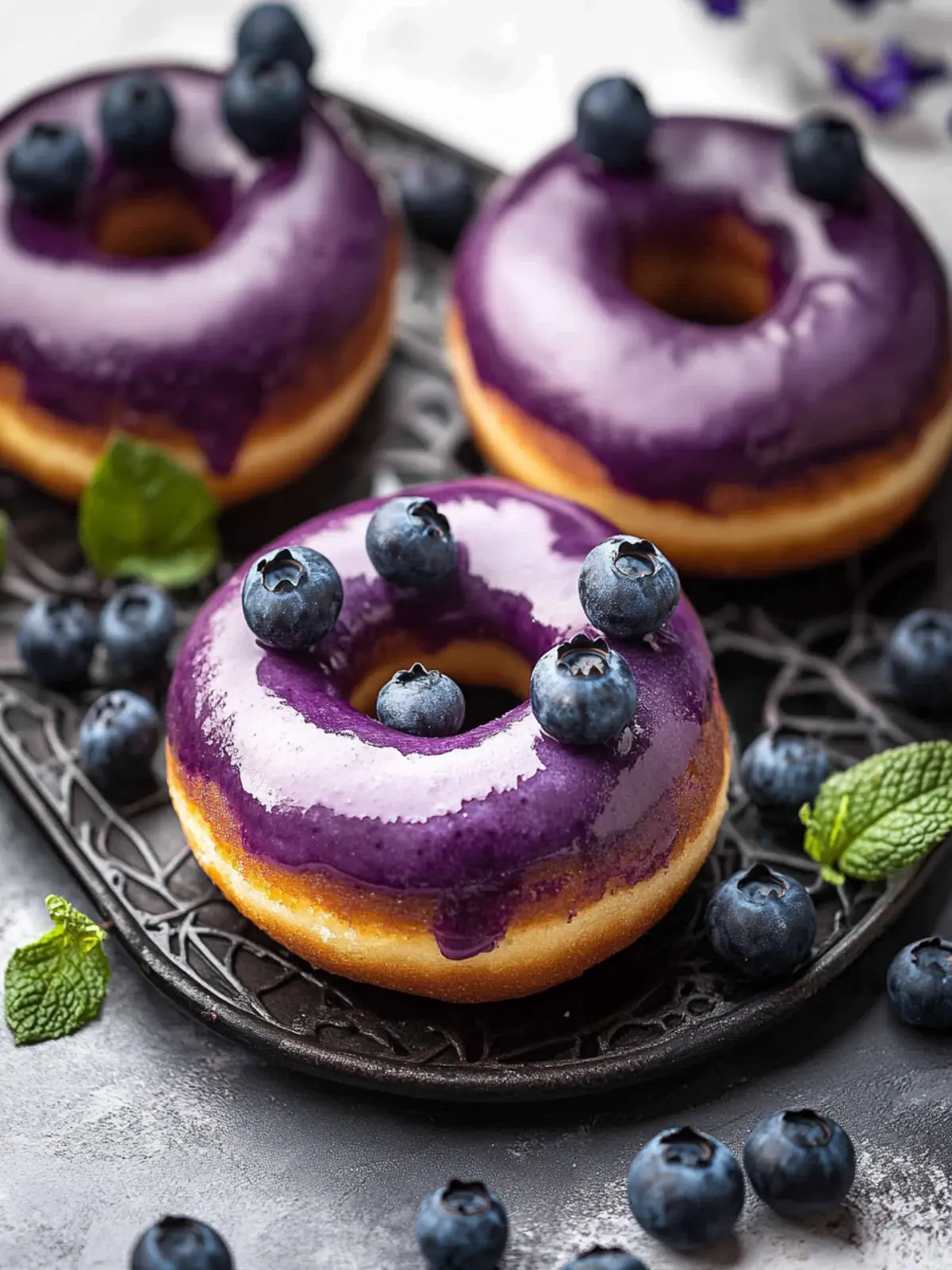 Deliciously Soft Baked Blueberry Donuts You’ll Love 3 Baked Blueberry Donuts