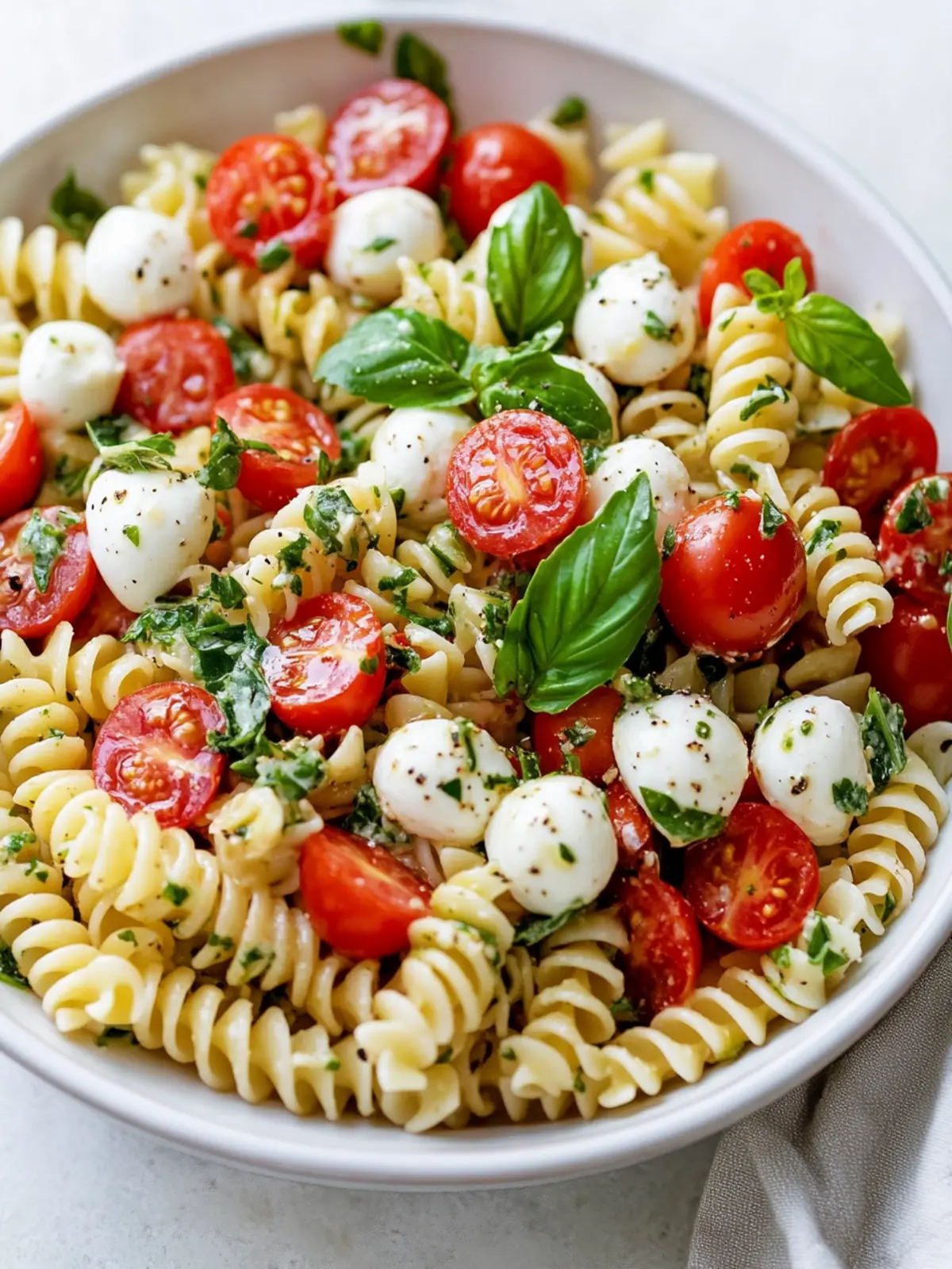 Fresh Caprese Pasta Salad for Easy Summer Meals 2 Caprese Pasta Salad