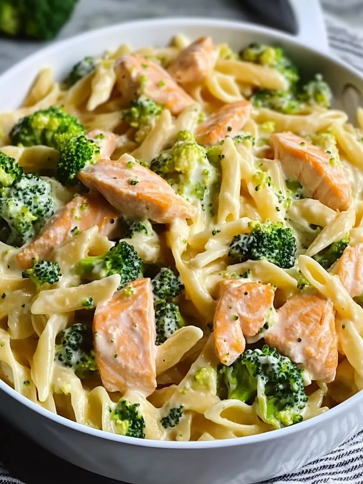 Salmon Broccoli Pasta