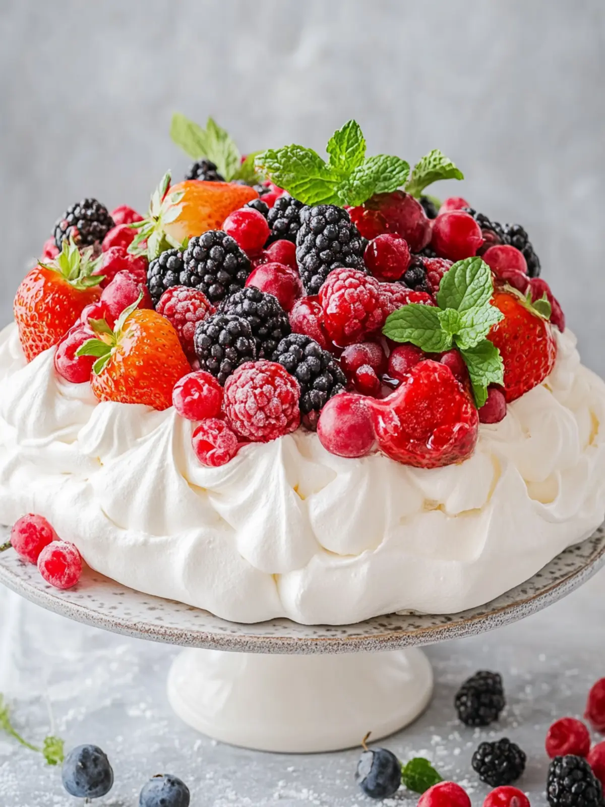 Whip Up Heavenly Pavlova Cake with Fresh Berries and Cream 4 Pavlova Cake