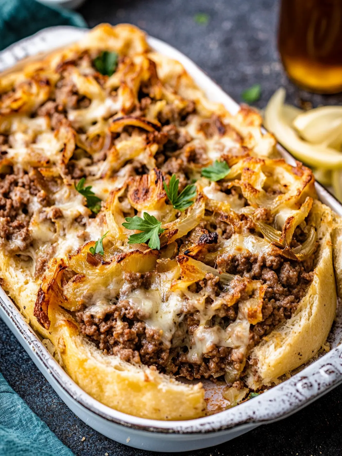 Irresistible French Onion Ground Beef Casserole Delight 2 French Onion Ground Beef