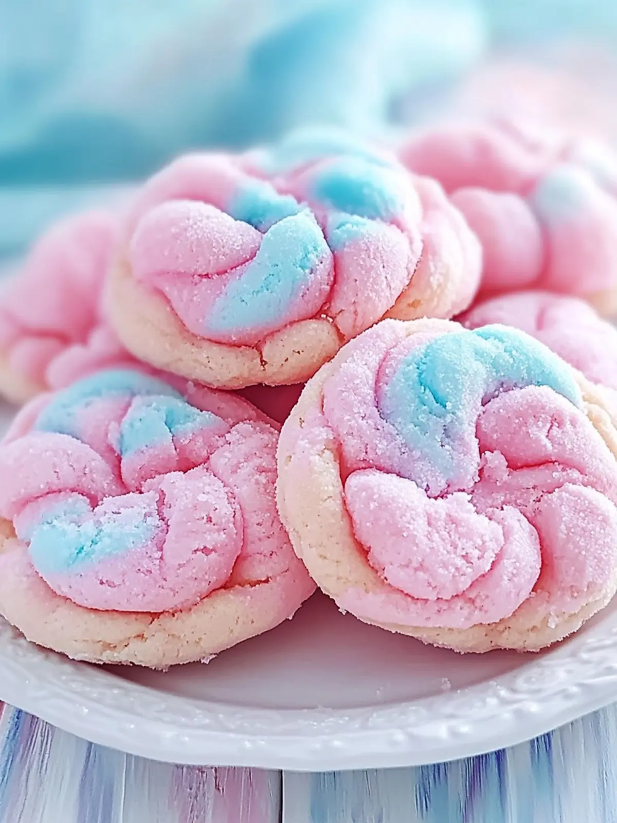 Colorful Cotton Candy Cookies for Whimsical Baking Fun 3 Cotton Candy Cookies