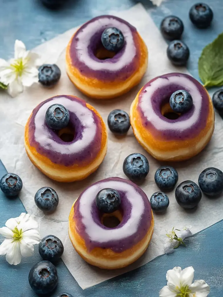 Baked Blueberry Donuts