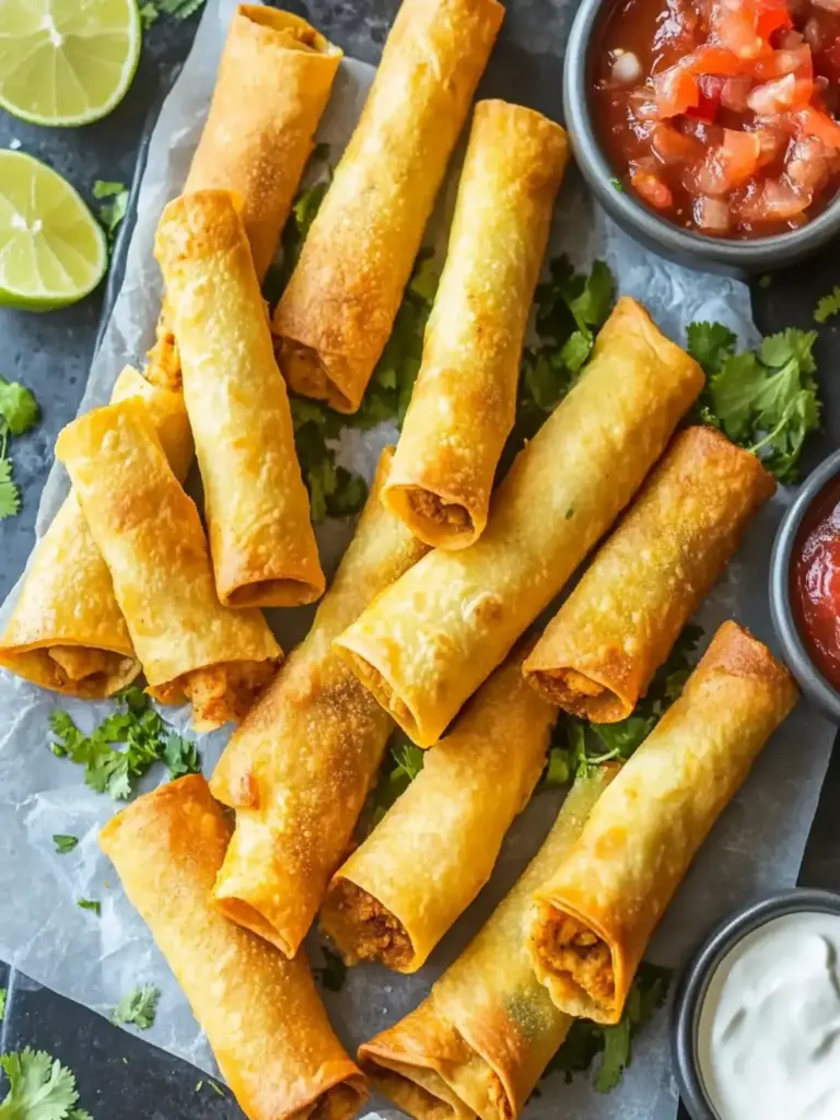 Crispy Baked Chicken Taquitos