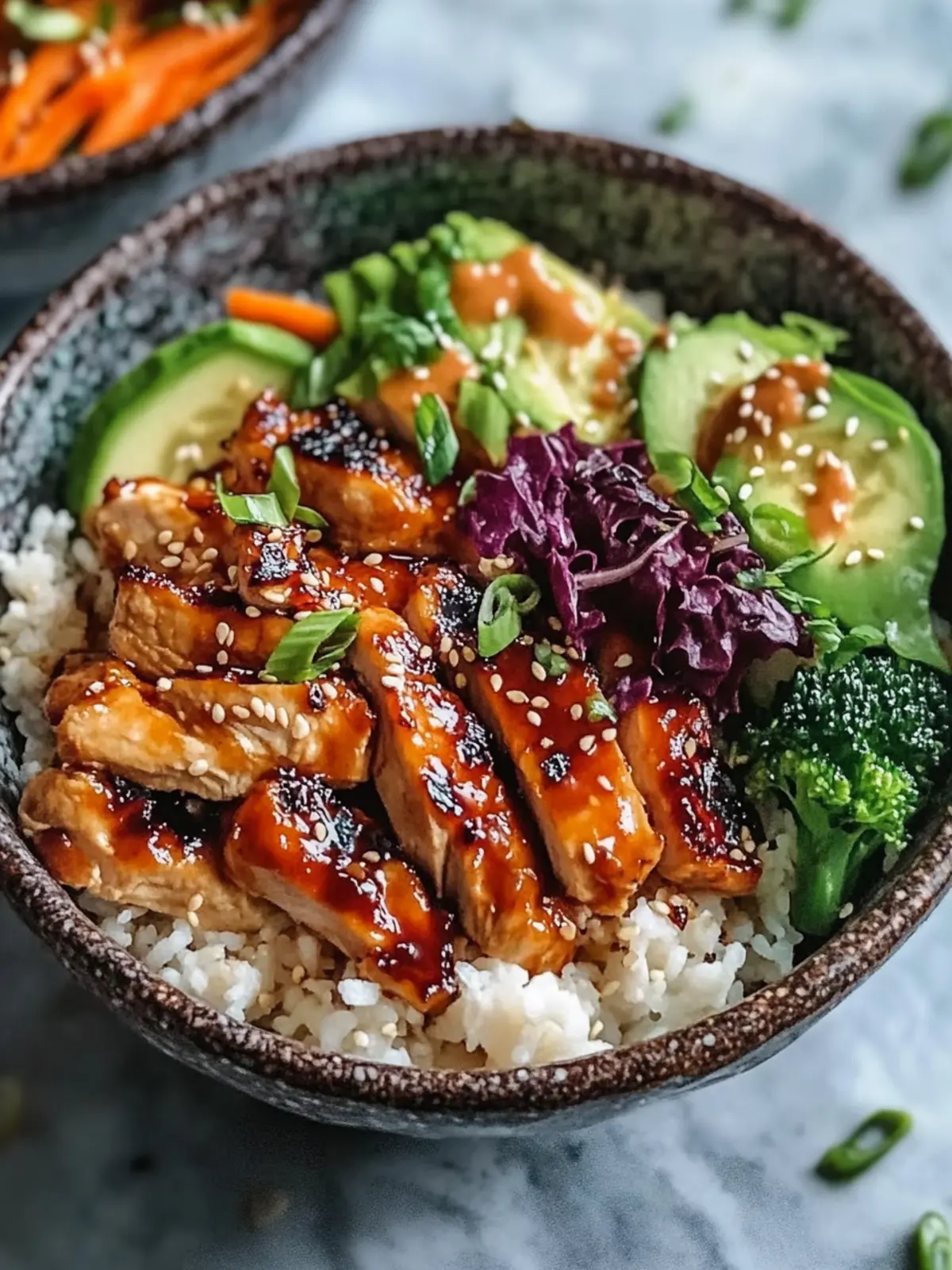 Sticky Chicken Bowls
