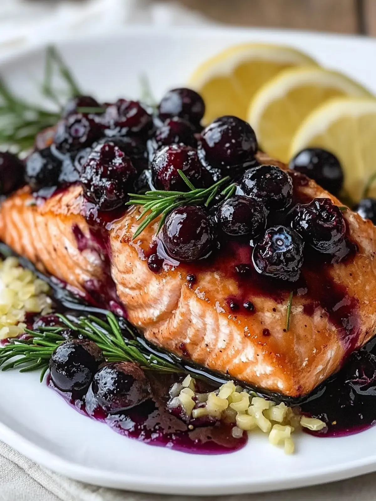 Delicious Blueberry Glazed Salmon with Zesty Couscous Delight 4 Blueberry Glazed Salmon