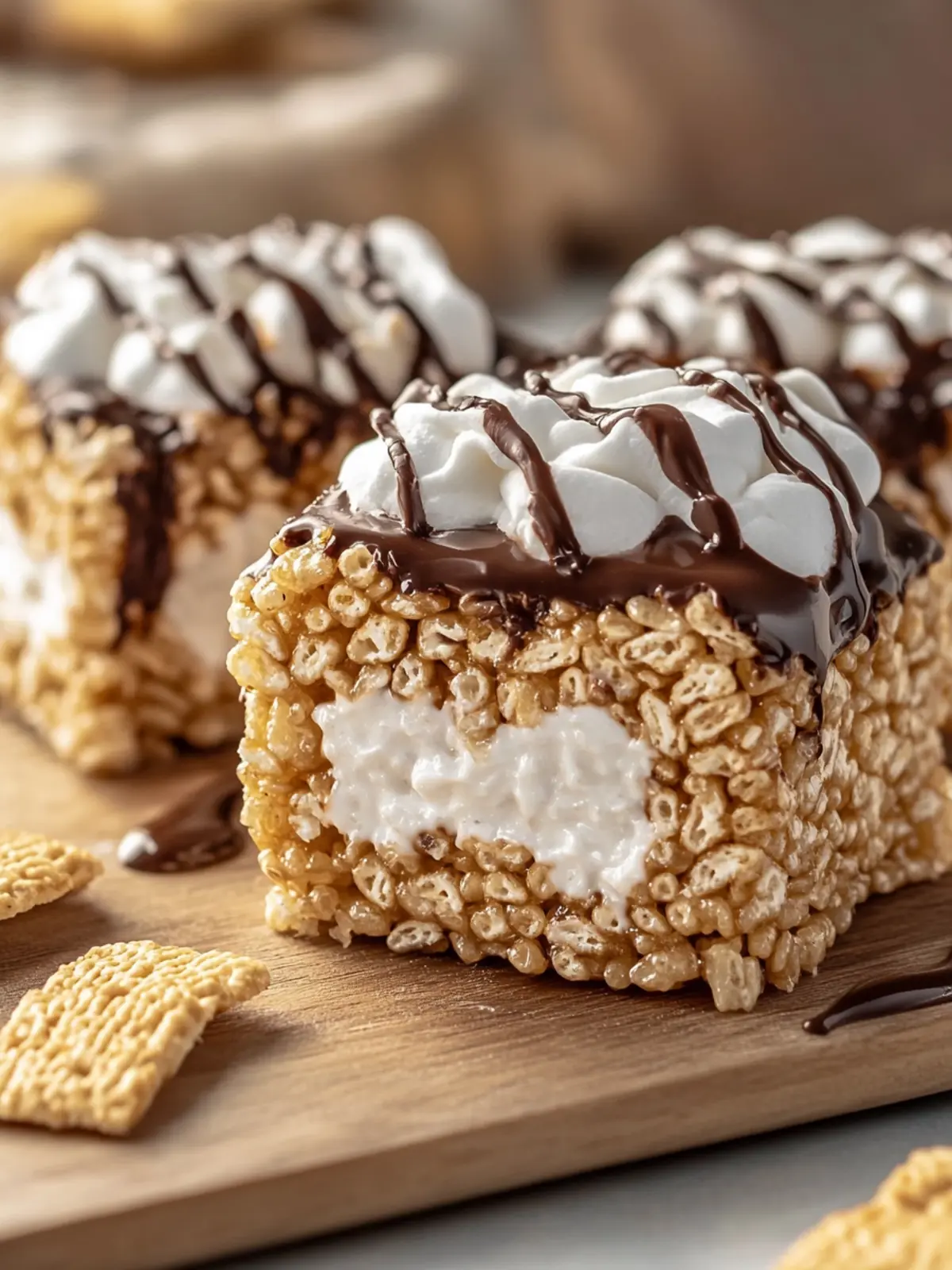 S’mores Rolled Rice Krispie Treats That Wow Every Party 2 S’mores Rolled Rice Krispie Treats
