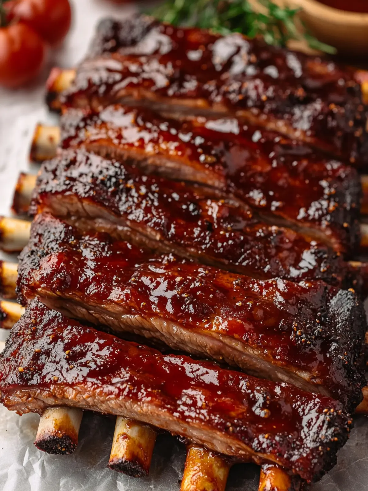 Savory Beef Ribs Smothered in Homemade Barbecue Bliss 4 Beef Ribs