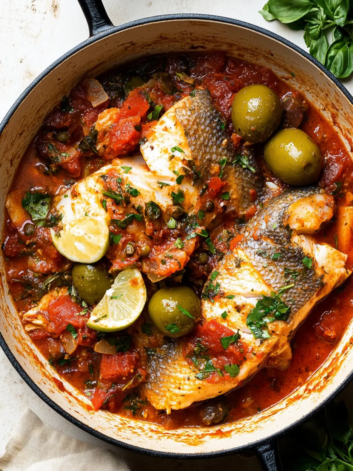 Savory Fish Puttanesca: Quick Italian Flavor in 20 Minutes 2 Fish Puttanesca