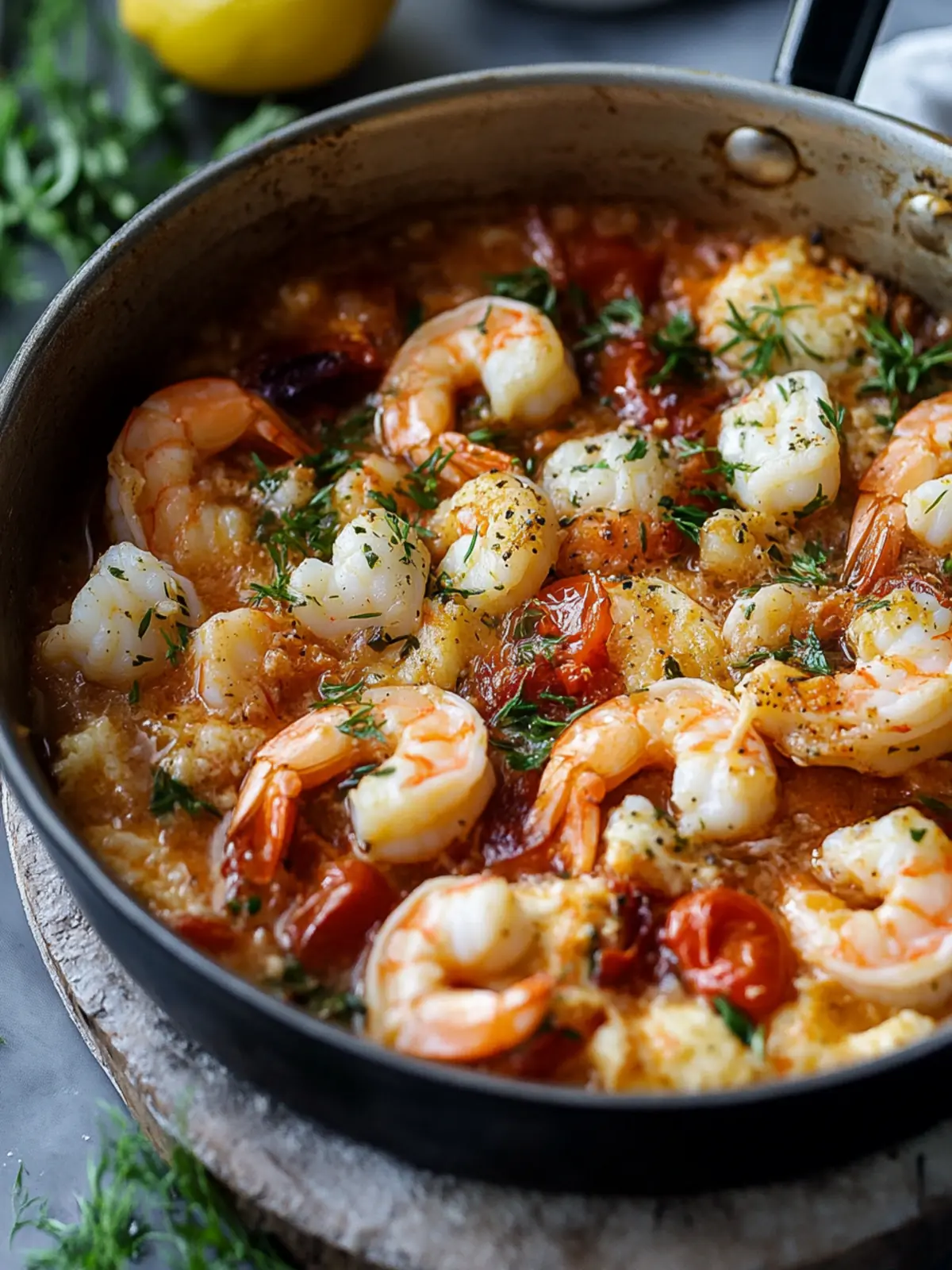 Savory Shrimp Saganaki: A Quick Mediterranean Delight! 4 Shrimp Saganaki