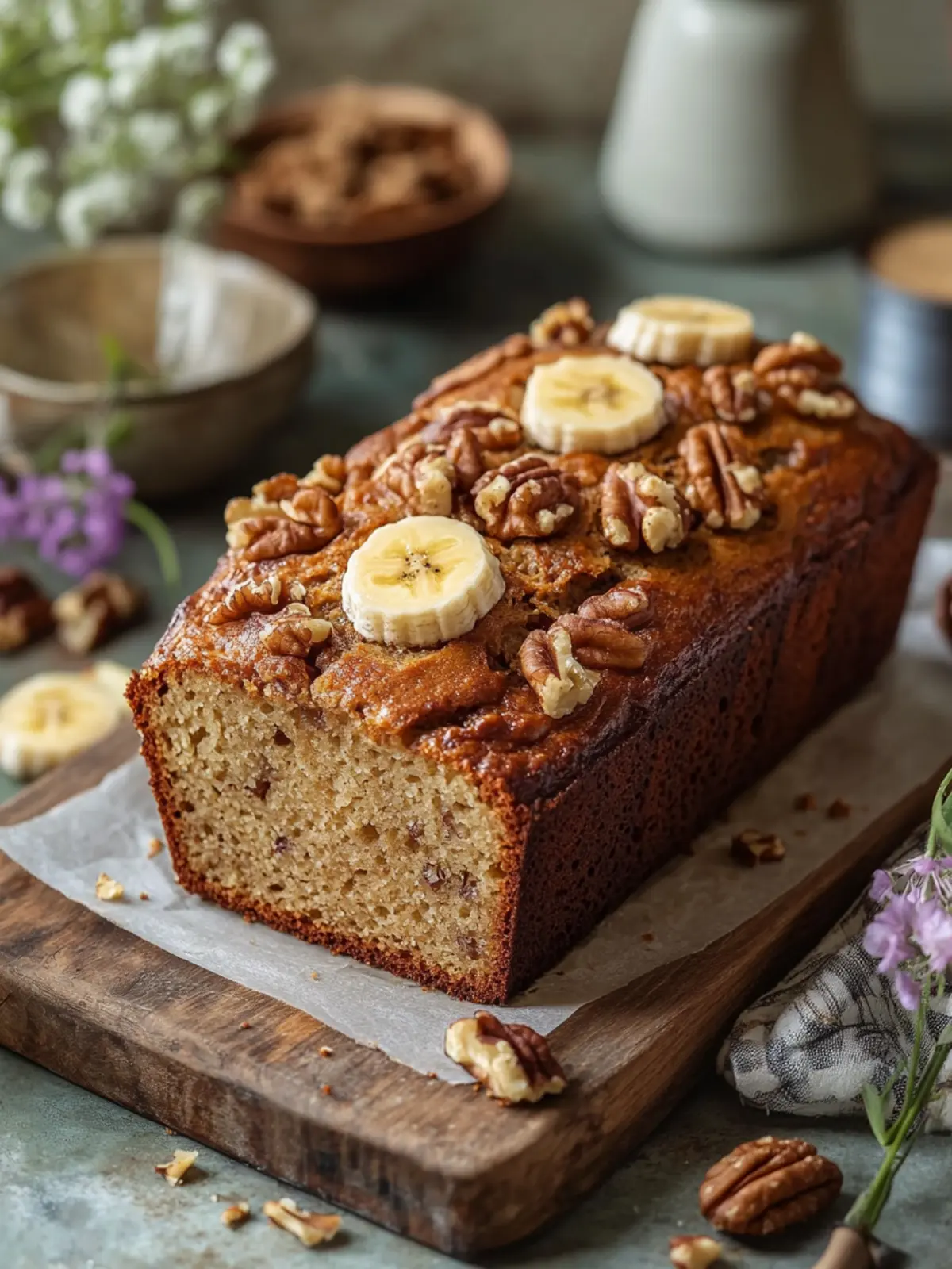 Moist Banana Loaf with Walnuts – Your New Favorite Recipe 4 Banana Loaf with Walnuts