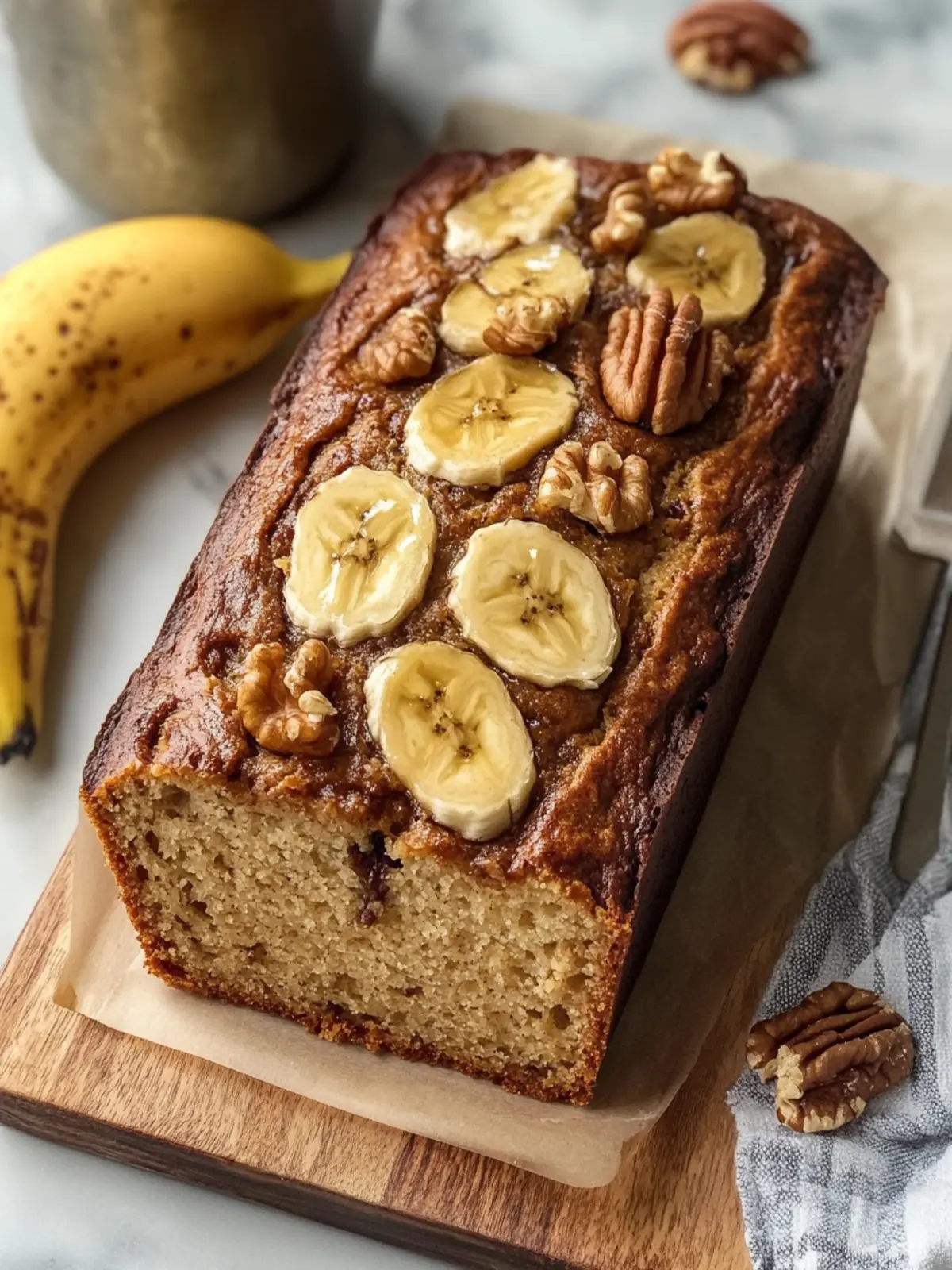 Moist Banana Loaf with Walnuts – Your New Favorite Recipe 5 Banana Loaf with Walnuts