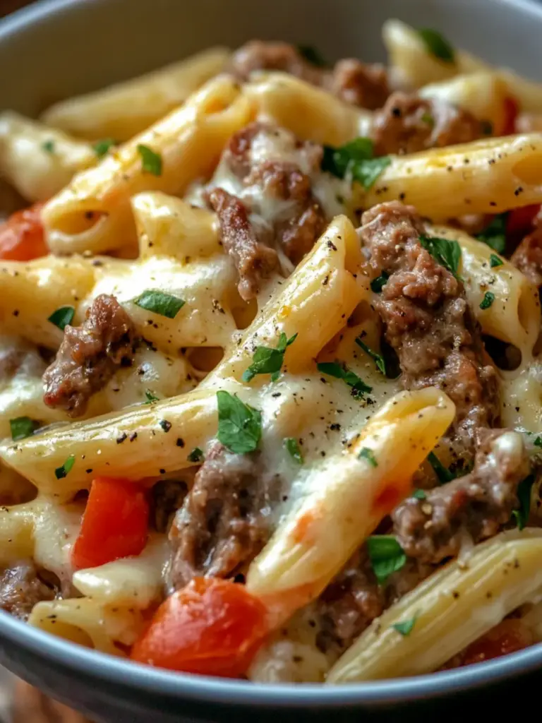 Philly Cheesesteak Pasta
