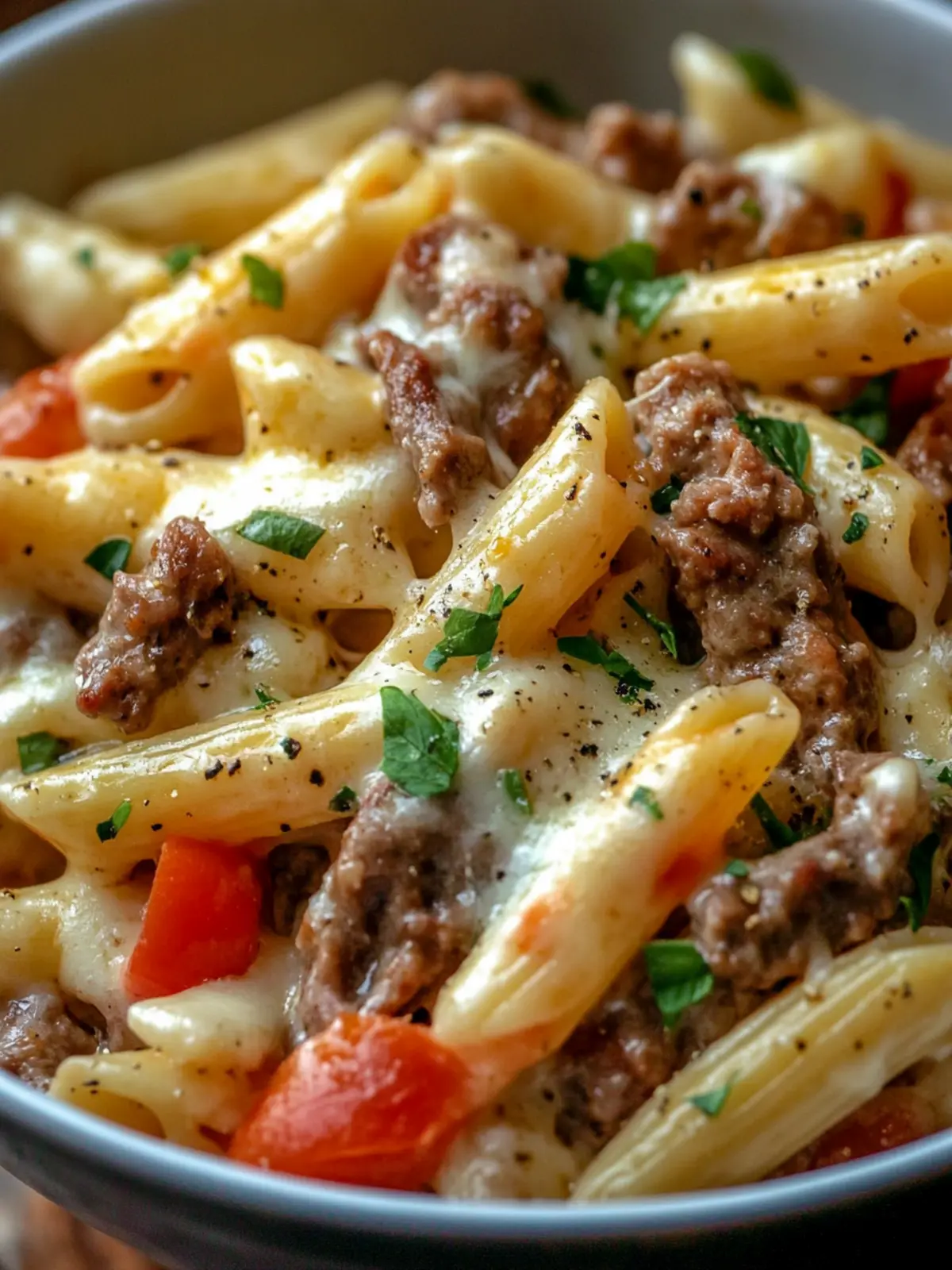 Ultimate Philly Cheesesteak Pasta for Quick Family Comfort 5 Philly Cheesesteak Pasta