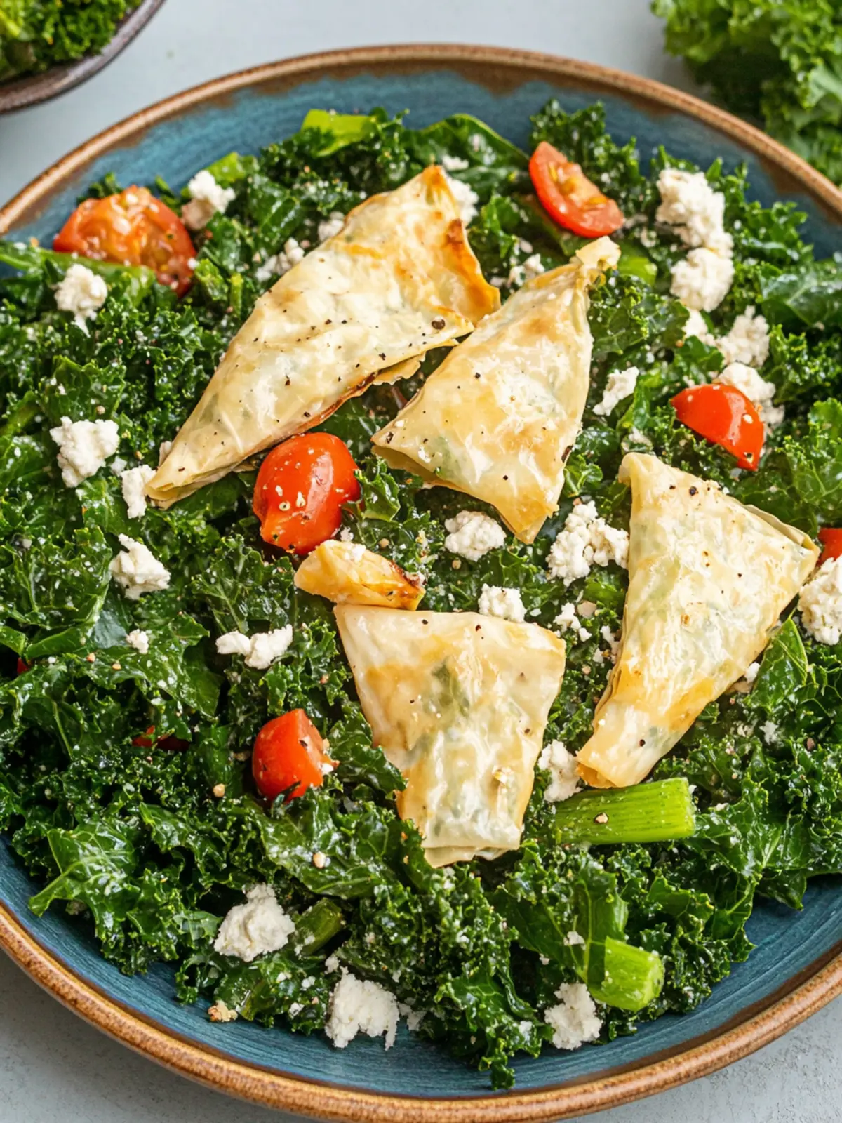 Delicious Spanakopita Kale Salad for a Fresh Twist on Greens 4 Spanakopita Kale Salad