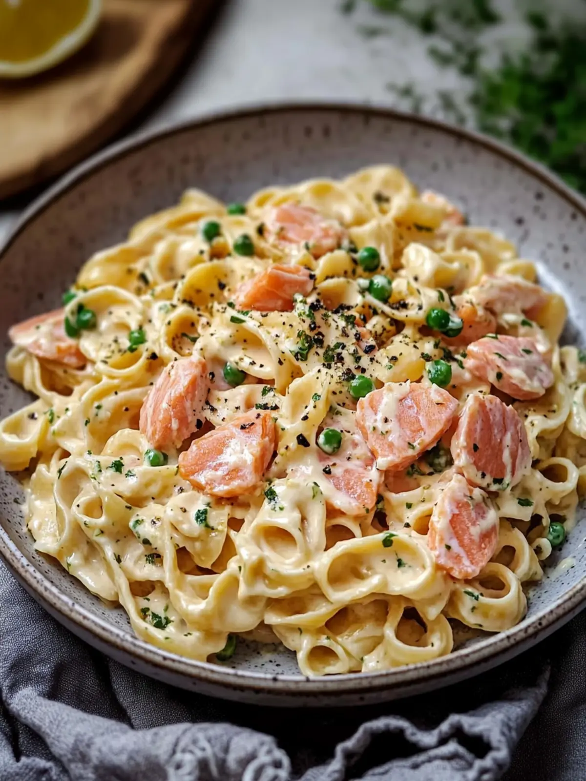 Creamy Hot Smoked Salmon Pasta