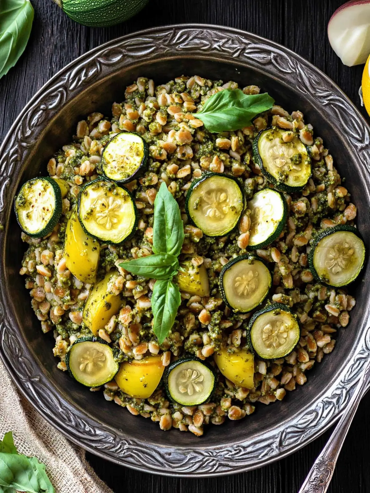 Pesto Farro with Zucchini: A Flavor-Packed Delight 3 Farro with Pesto and Zucchini