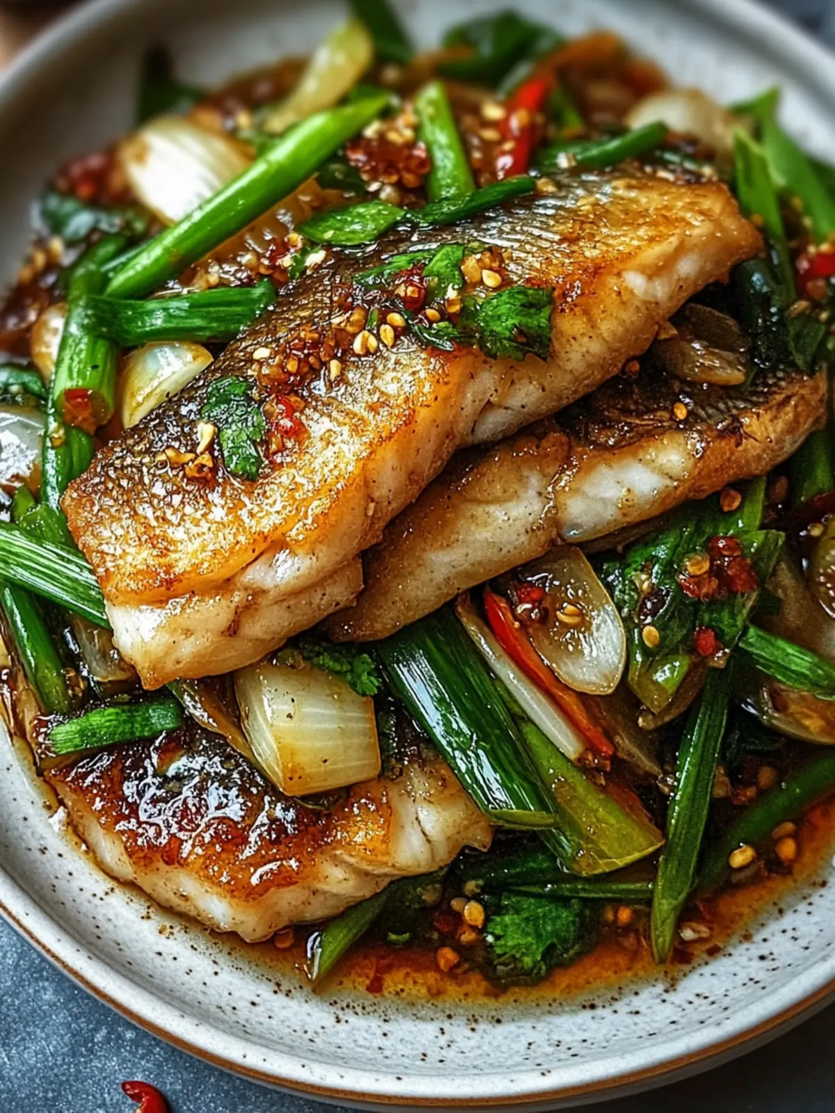 Savor Ginger Onion Fried Sea Bass for a Healthy Weeknight Meal 4 Ginger Onion Fried Sea Bass