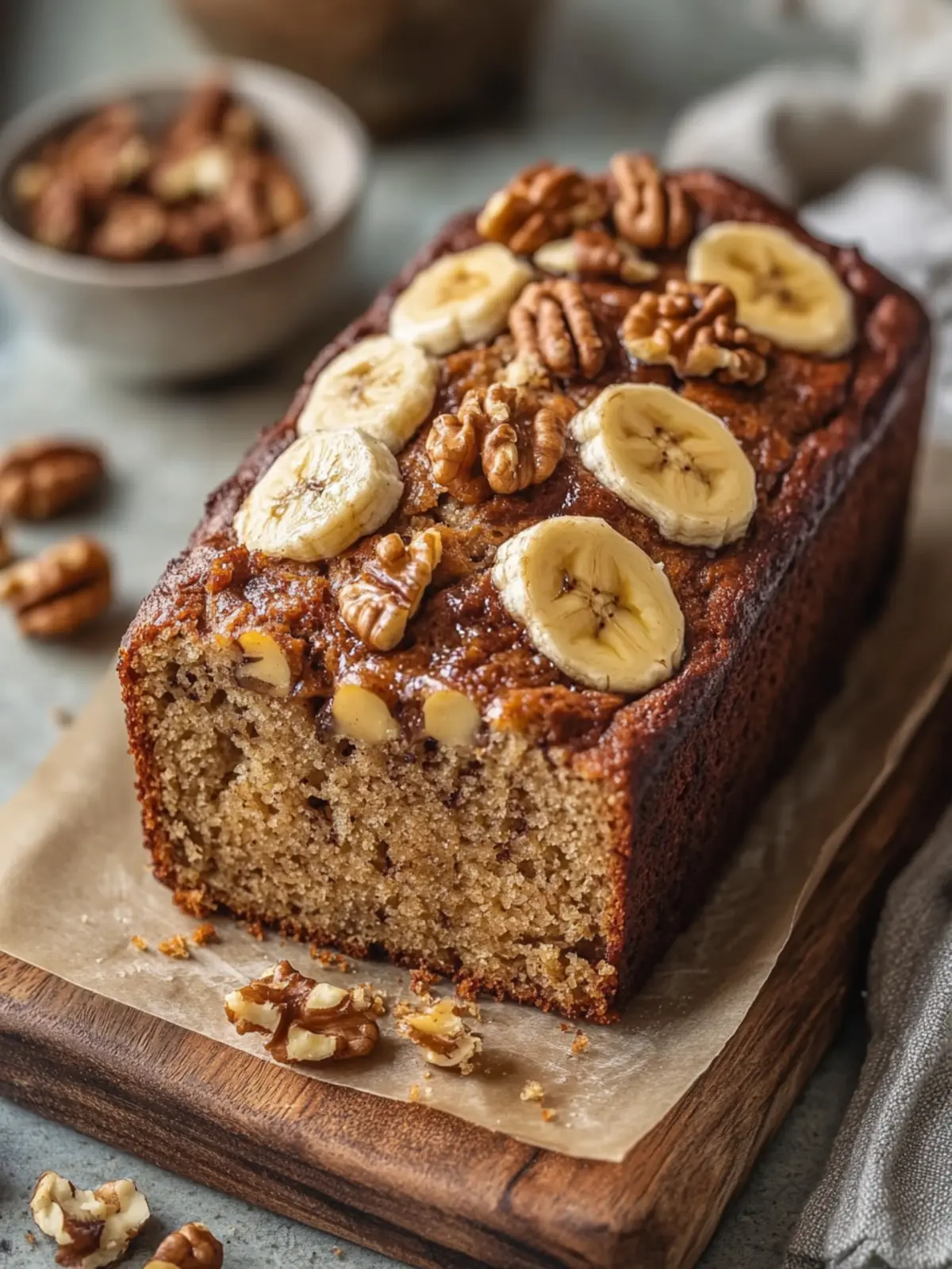 Moist Banana Loaf with Walnuts – Your New Favorite Recipe 2 Banana Loaf with Walnuts
