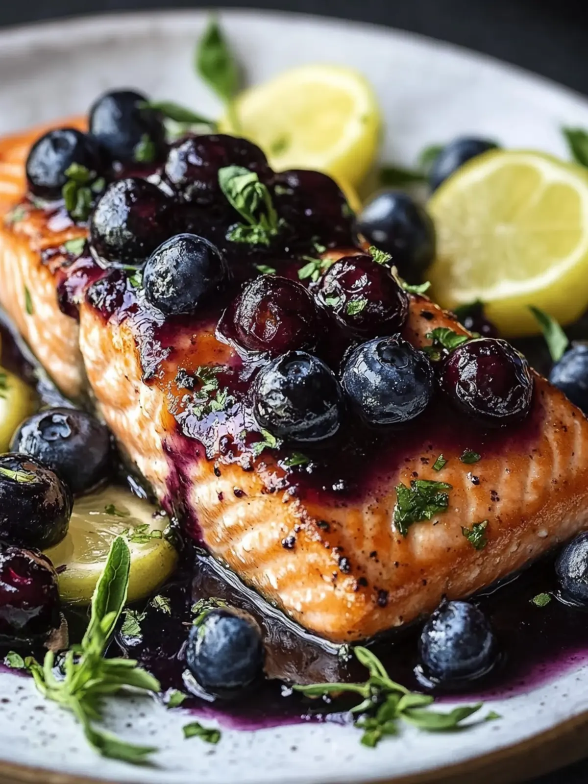 Delicious Blueberry Glazed Salmon with Zesty Couscous Delight 2 Blueberry Glazed Salmon