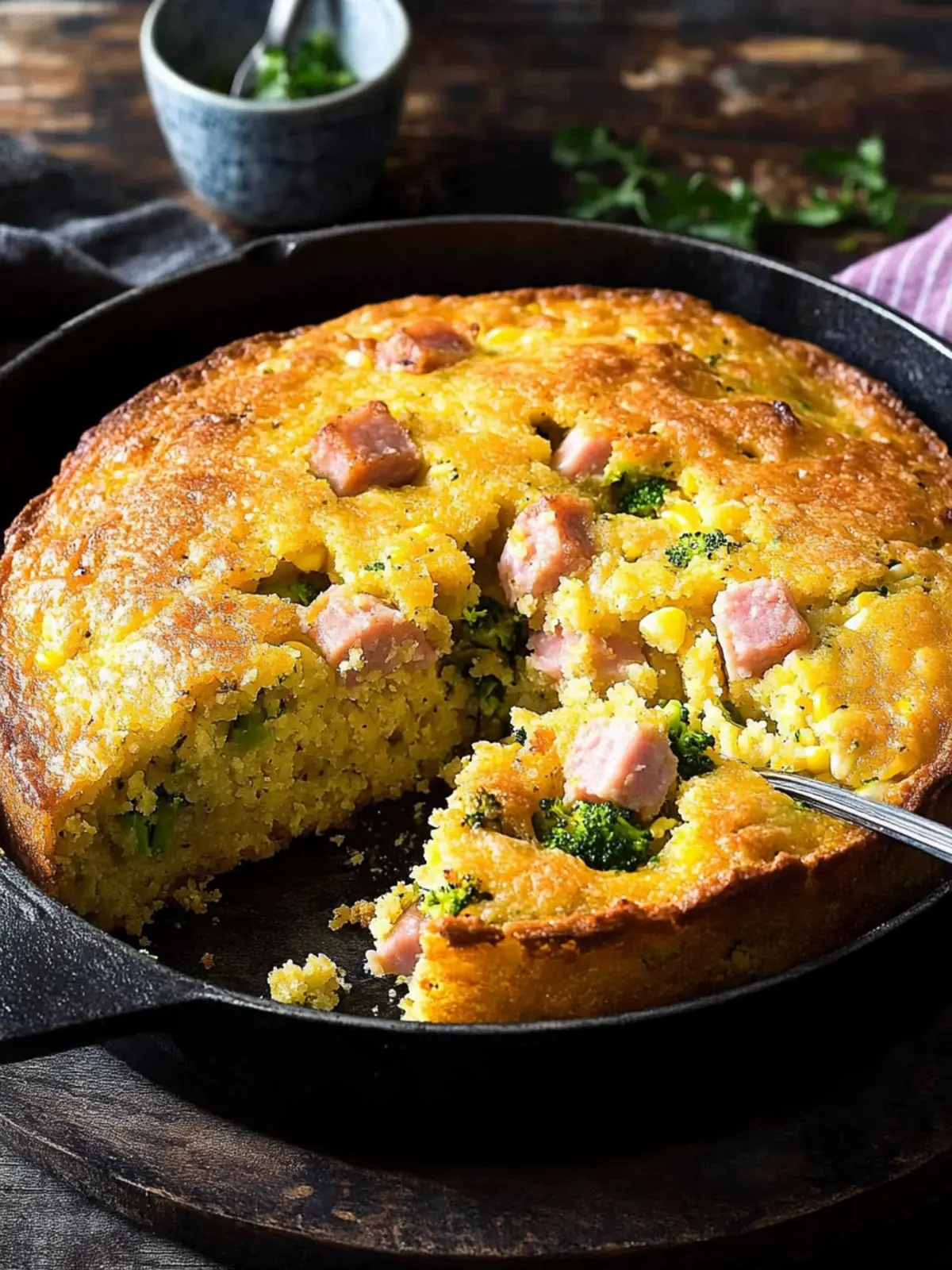 Savory Ham and Broccoli Cornbread for Cozy Family Meals 3 Ham and Broccoli Cornbread