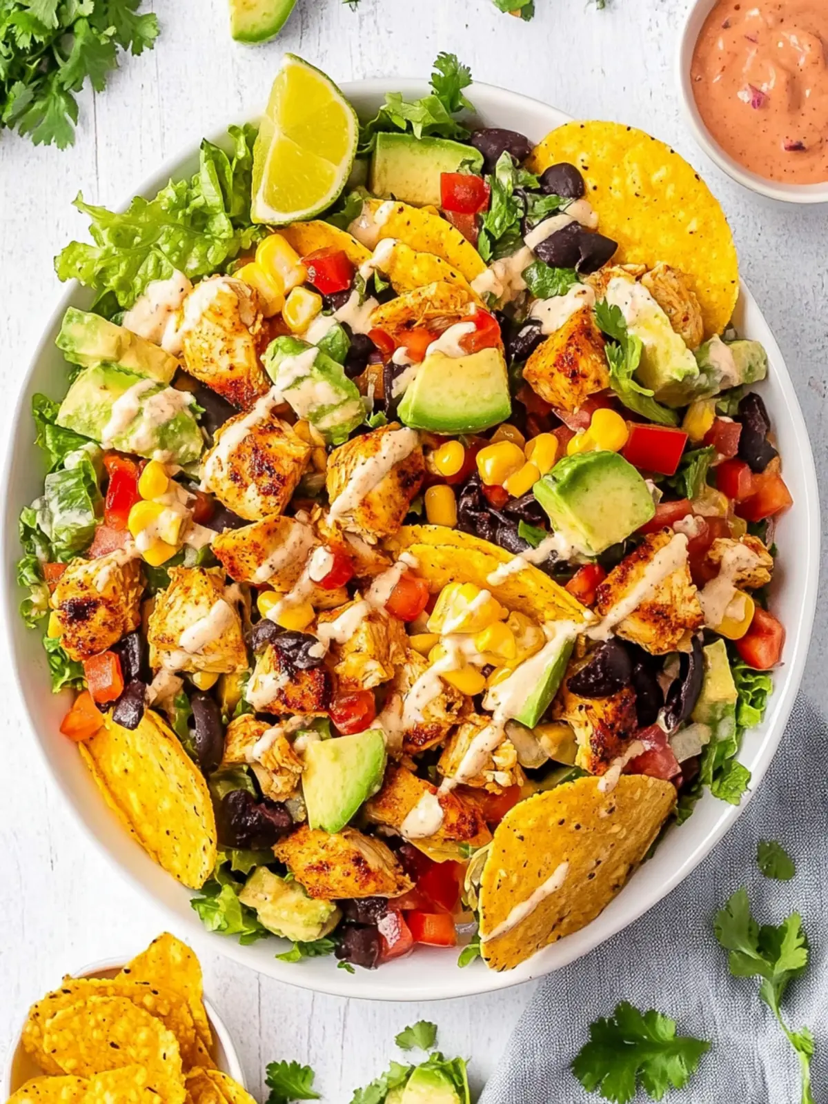 Loaded Chicken Taco Salad That Will Wow Your Taste Buds 2 LOADED CHICKEN TACO SALAD
