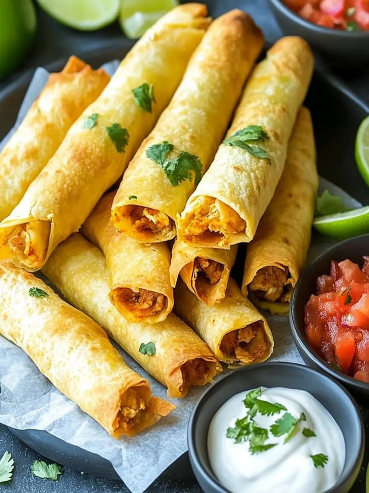 Crispy Baked Chicken Taquitos that Will Elevate Your Snacks 3 Crispy Baked Chicken Taquitos