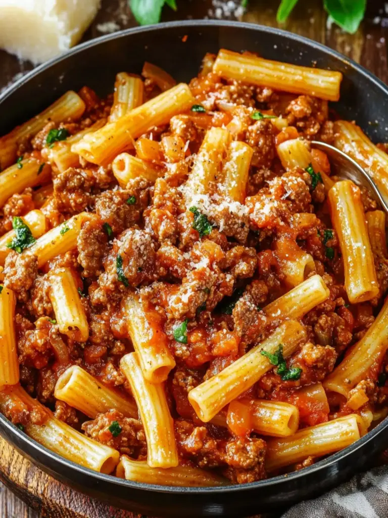 Beef Pasta in Tomato Sauce