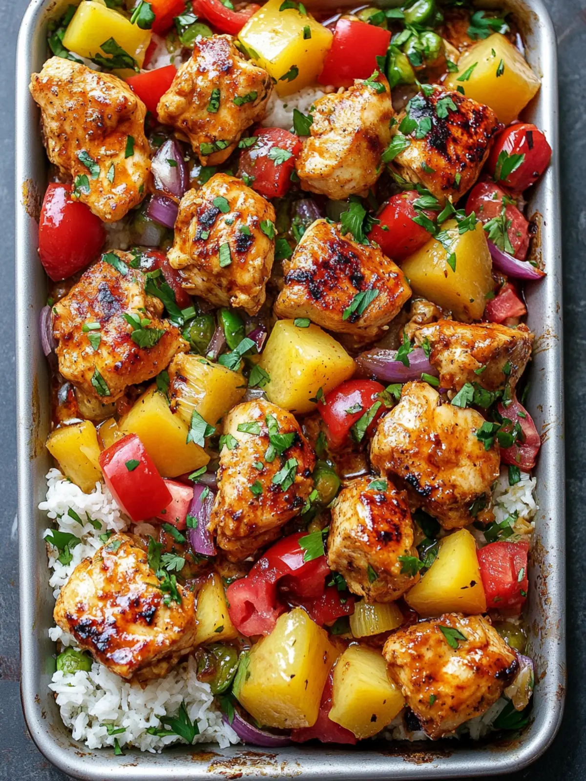 Sweet and Savory Hawaiian Chicken Sheet Pan for Easy Dinners 3 Hawaiian Chicken Sheet Pan