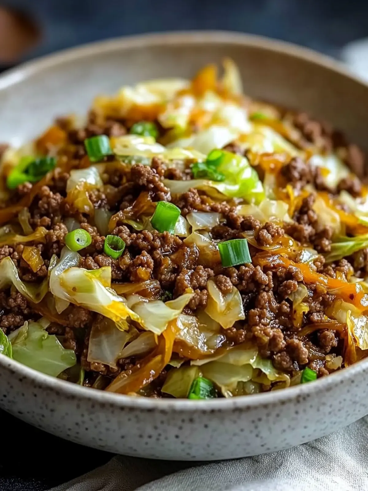 Mongolian Ground Beef Cabbage