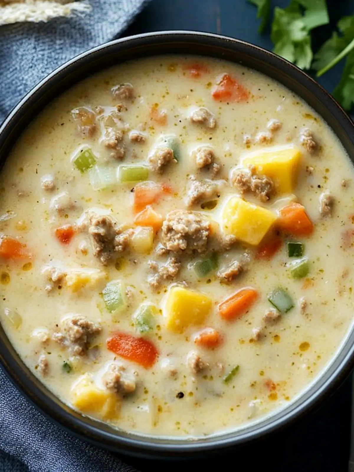Cheeseburger Soup: Cozy Comfort in Every Delicious Bowl 3 Cheeseburger Soup