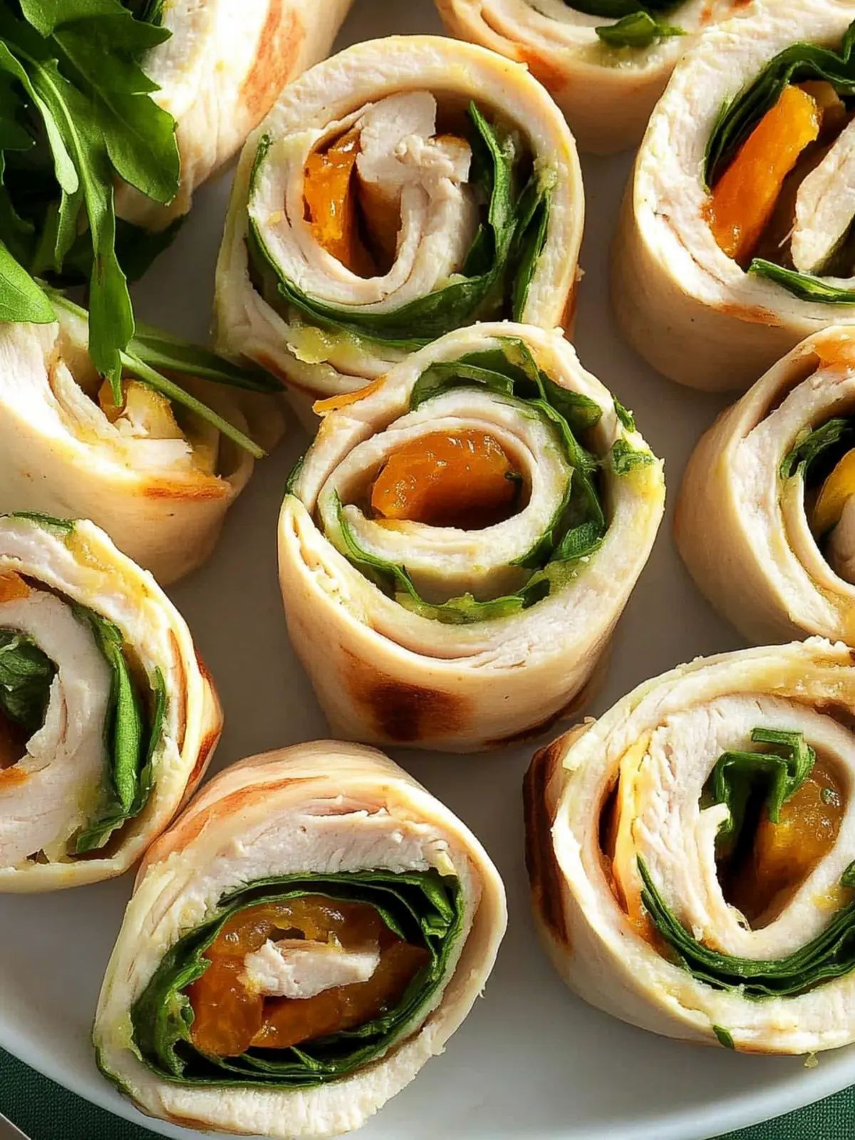 Easy Mandarin Turkey Pinwheels for Flavorful Lunch Joy 2 Mandarin Turkey Pinwheels