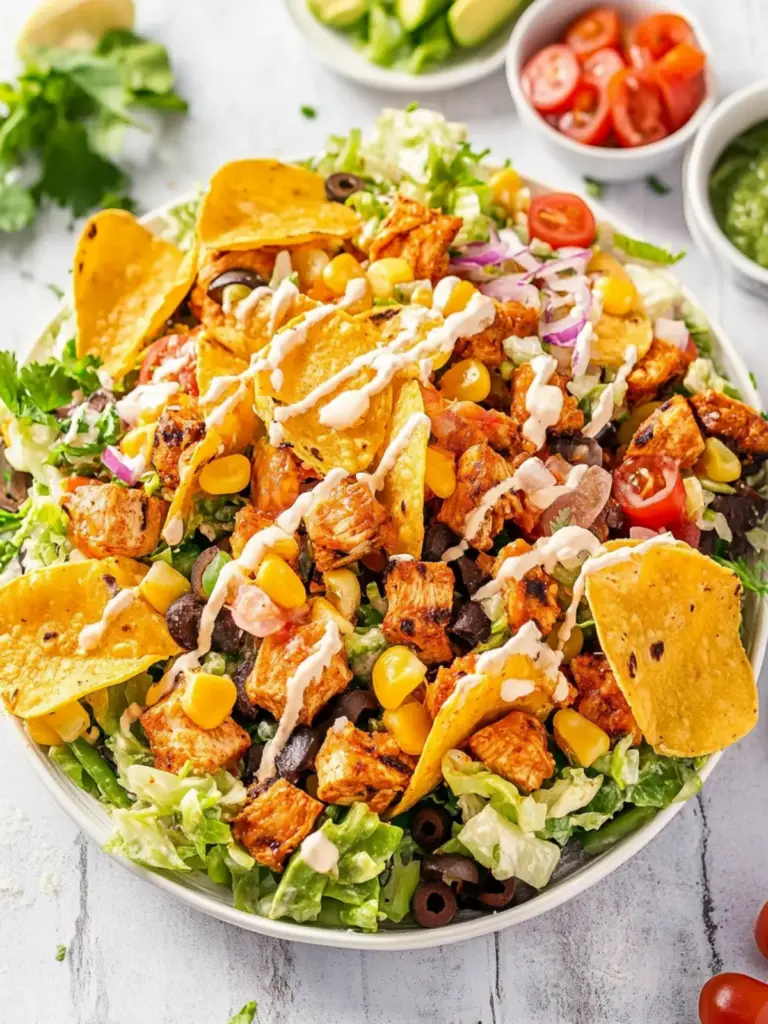 LOADED CHICKEN TACO SALAD