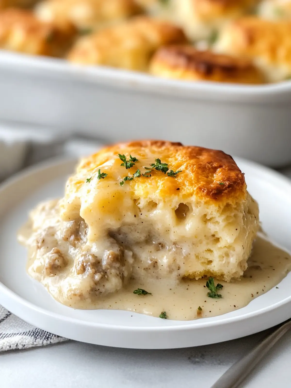 Ultimate Biscuits and Gravy Casserole for Comfort Food Bliss 4 Biscuits and Gravy Casserole
