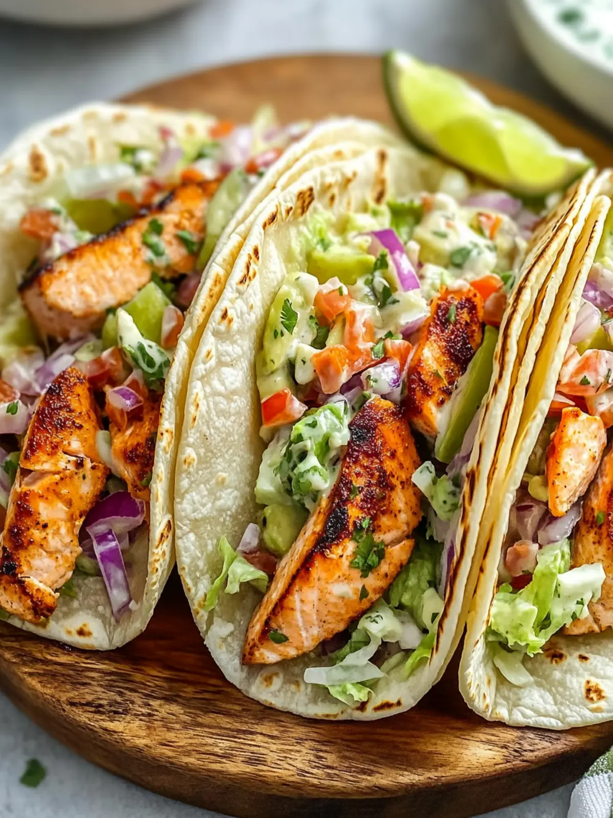 Air Fryer Salmon Tacos