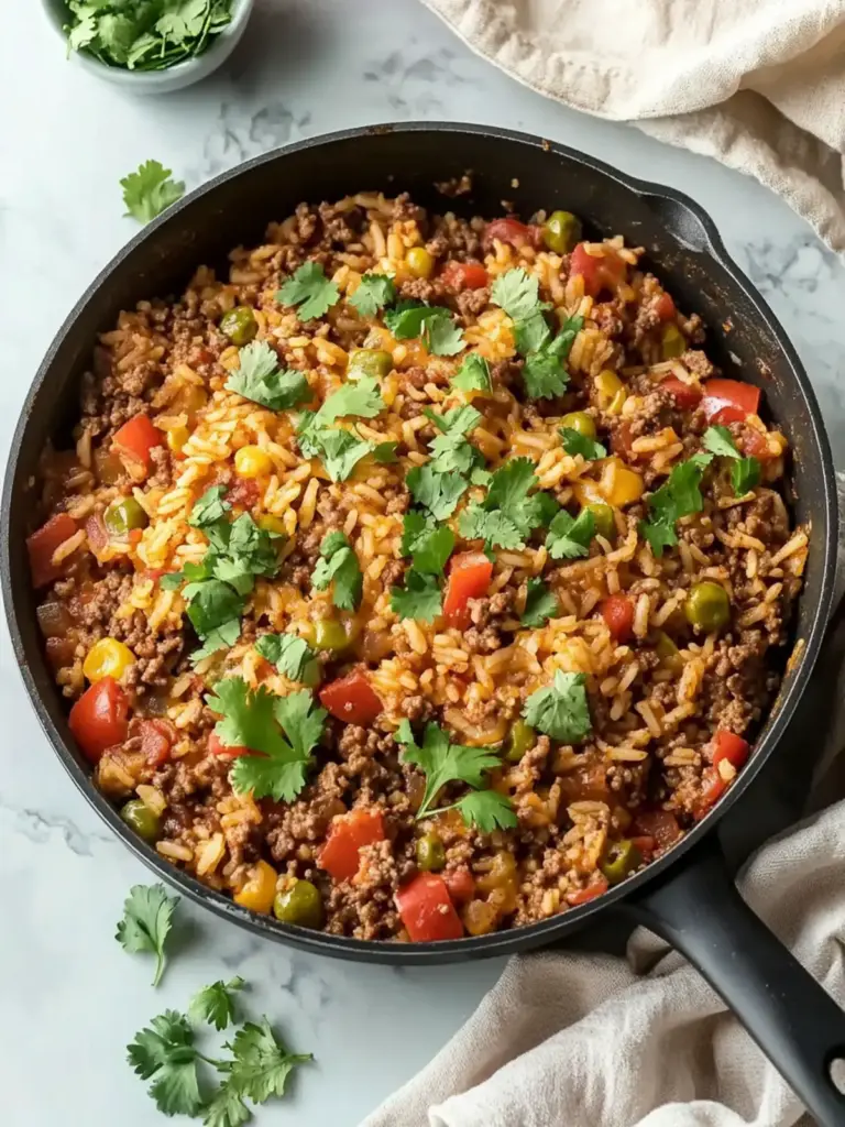 Ground Beef and Rice Skillet