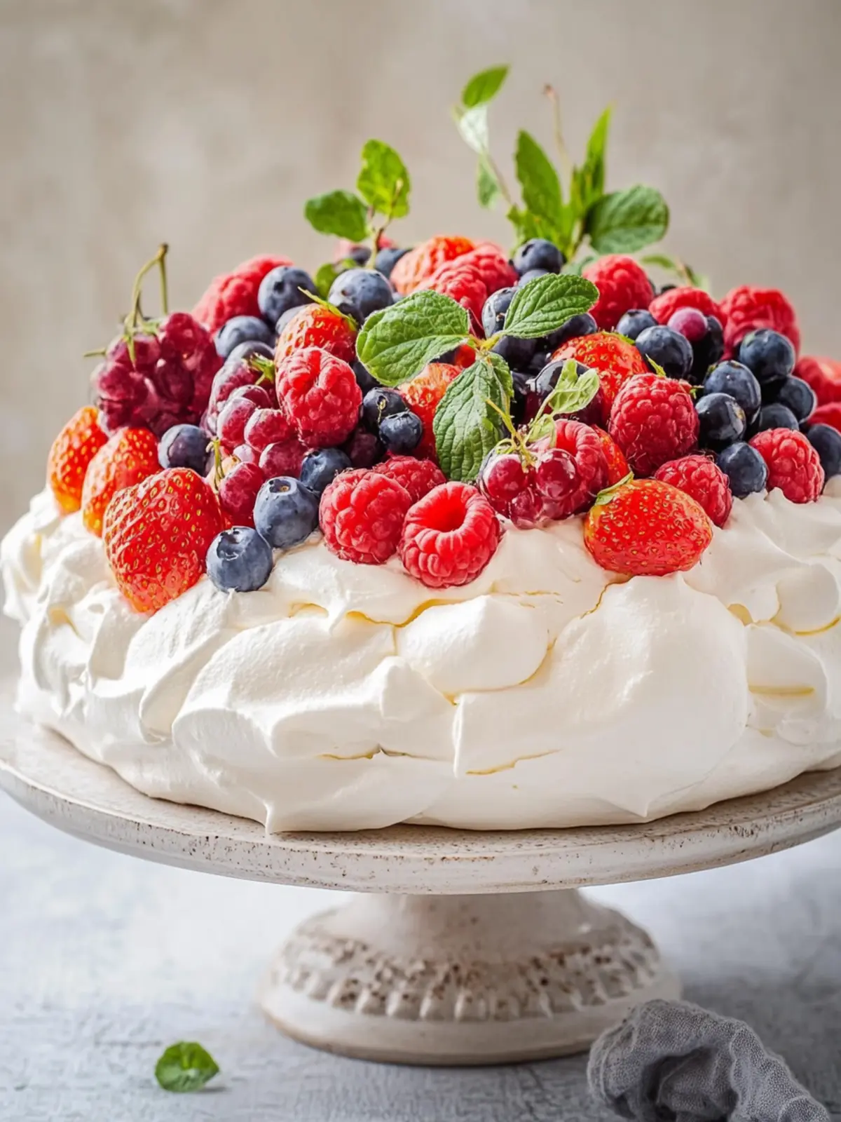 Whip Up Heavenly Pavlova Cake with Fresh Berries and Cream 3 Pavlova Cake