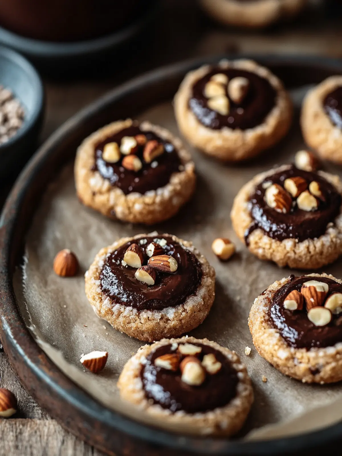 Irresistible Chocolate Hazelnut Thumbprint Cookies Recipe 2 Chocolate Hazelnut Thumbprint Cookies
