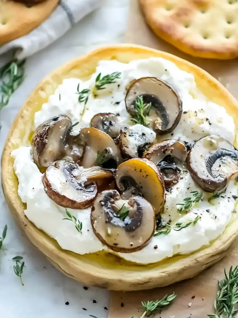 Whipped Feta with Truffled Mushrooms