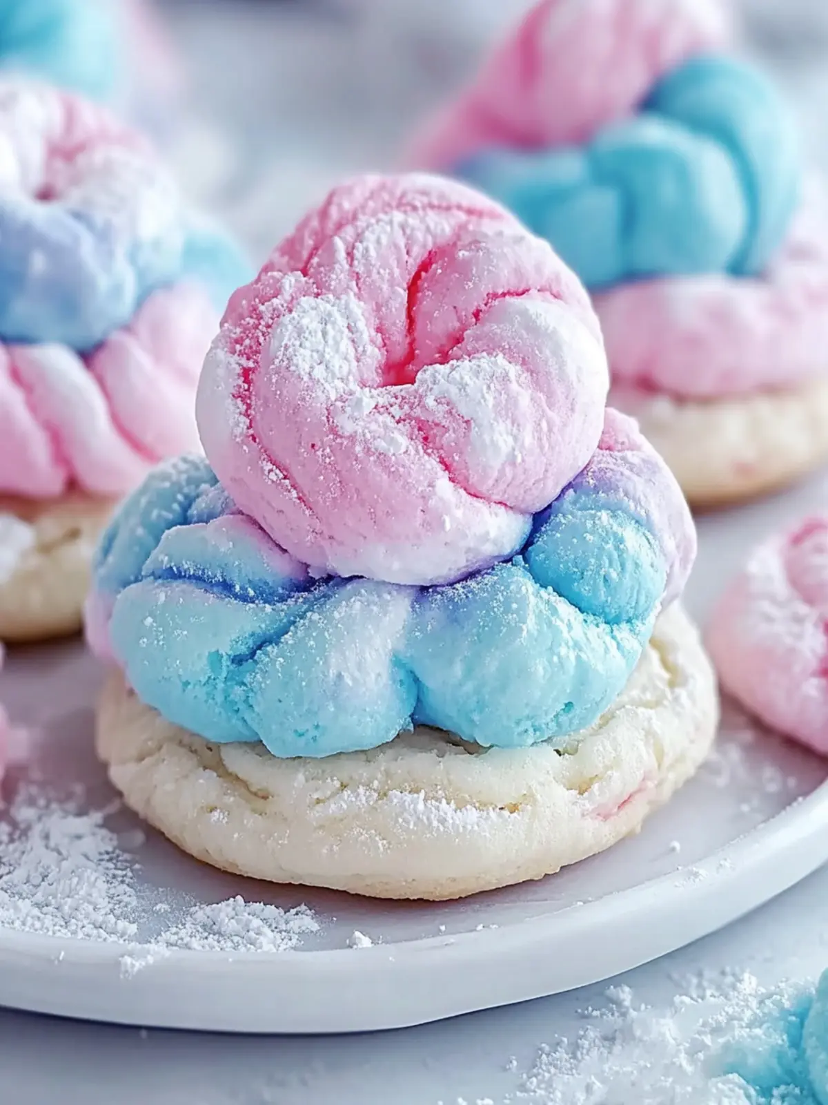 Colorful Cotton Candy Cookies for Whimsical Baking Fun 2 Cotton Candy Cookies