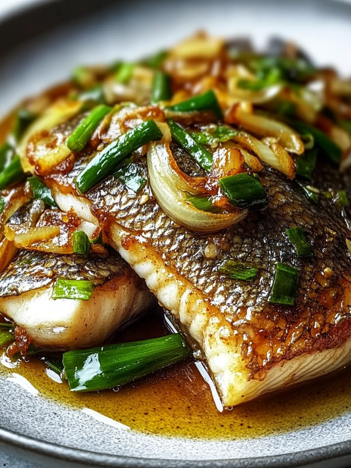 Savor Ginger Onion Fried Sea Bass for a Healthy Weeknight Meal 2 Ginger Onion Fried Sea Bass