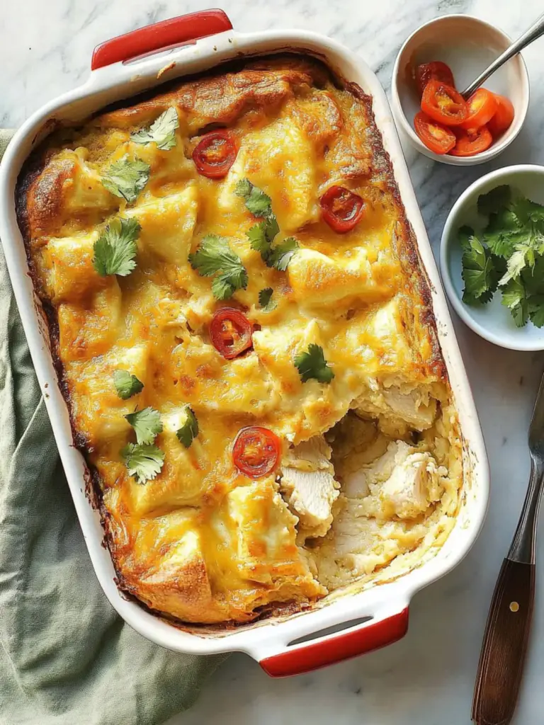 Chicken Chiles Rellenos Strata