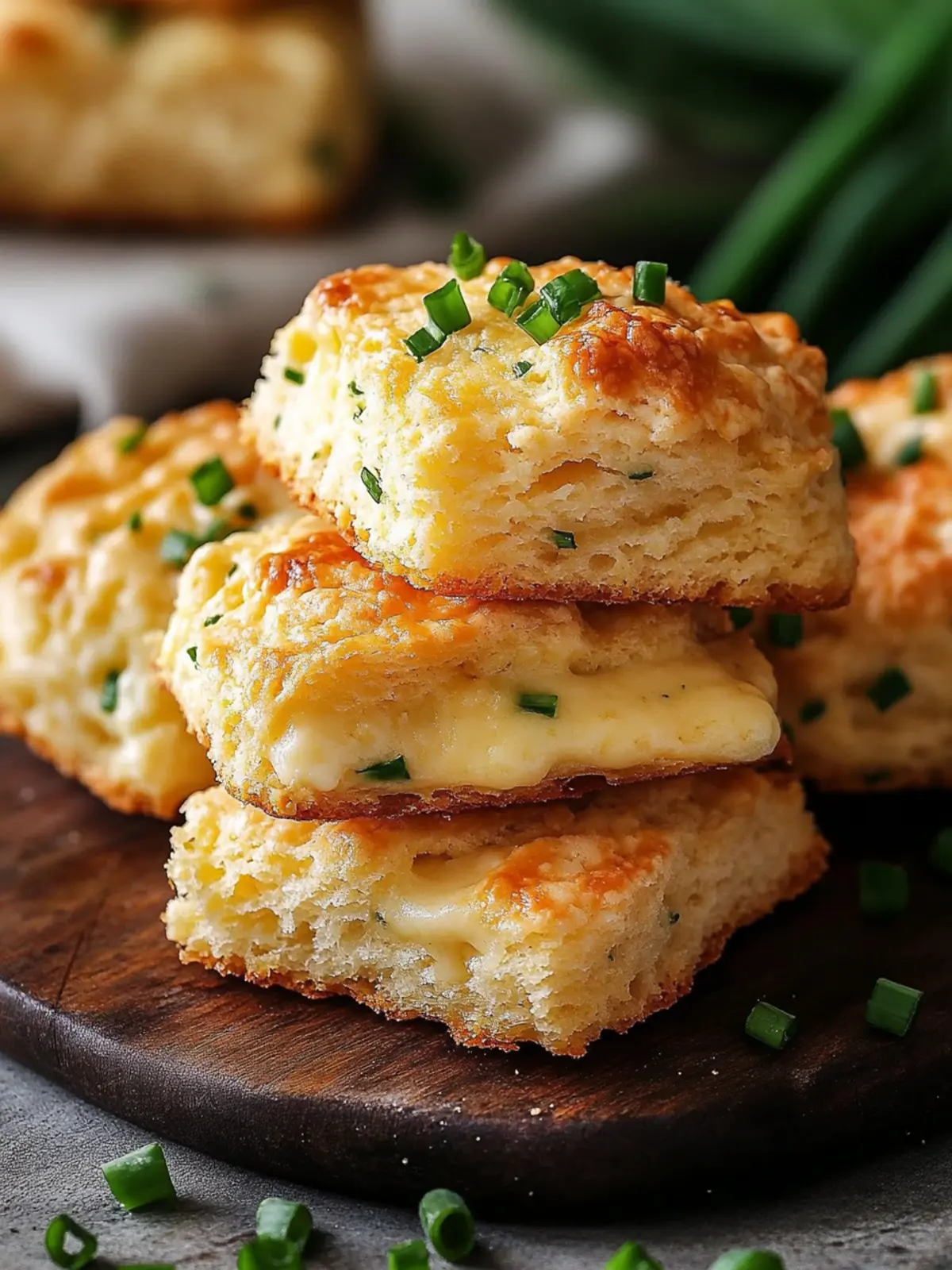 Cheese and Chive Scones: Fluffy Bites of Comfort Delight 5 Cheese and Chive Scones