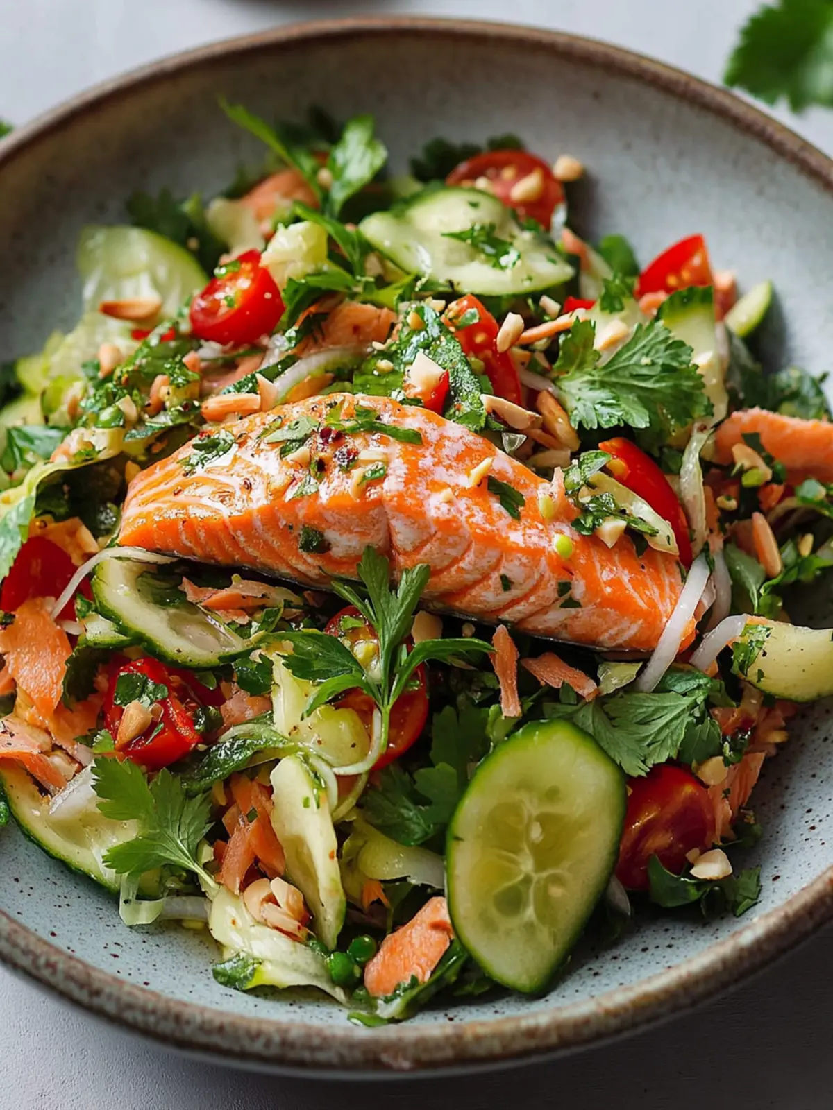 Revitalize Dinner with Thai-Style Salmon Salad Bliss 2 Thai-style Salmon Salad
